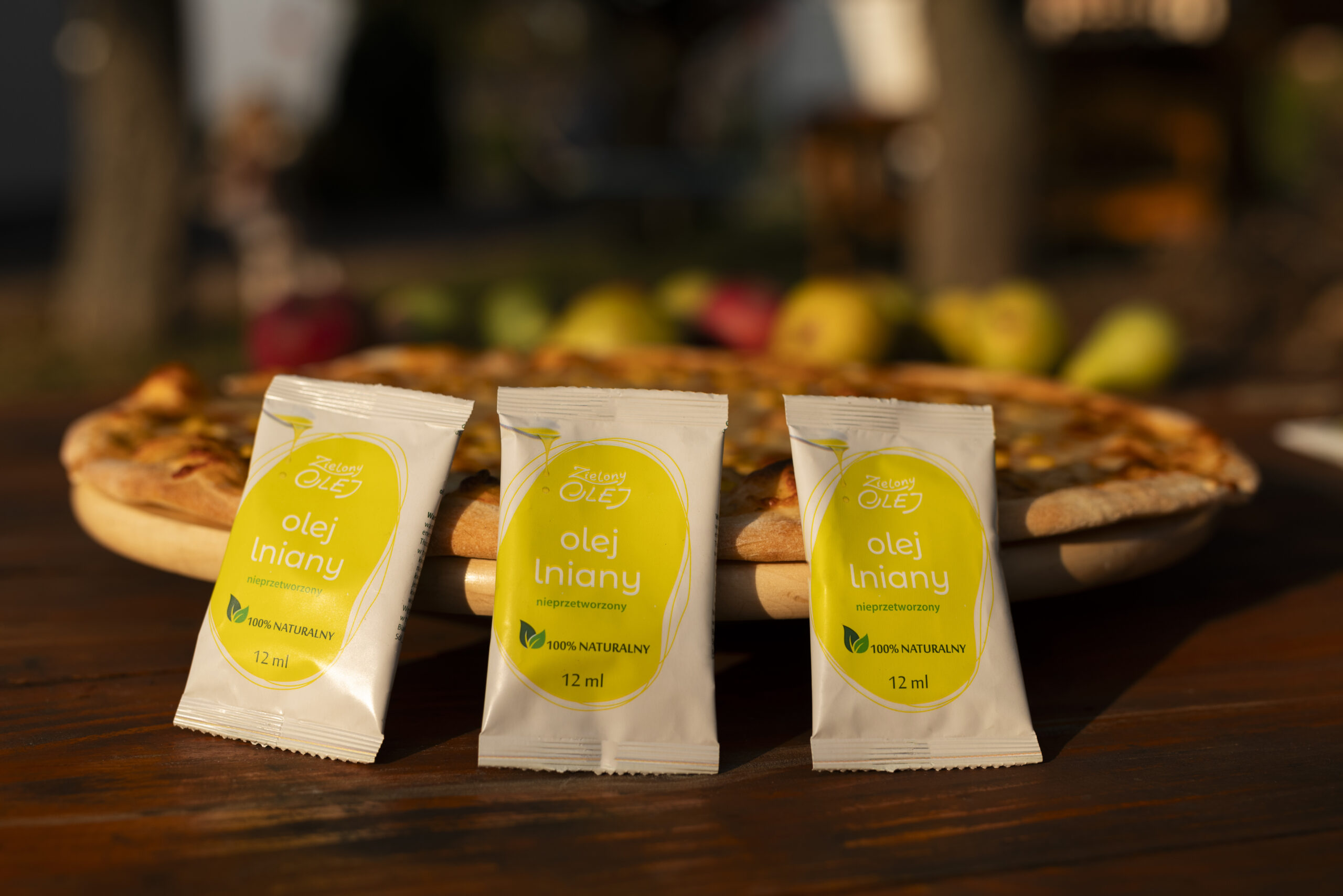 Olej lniany 12ml saszetka - obrazek 3